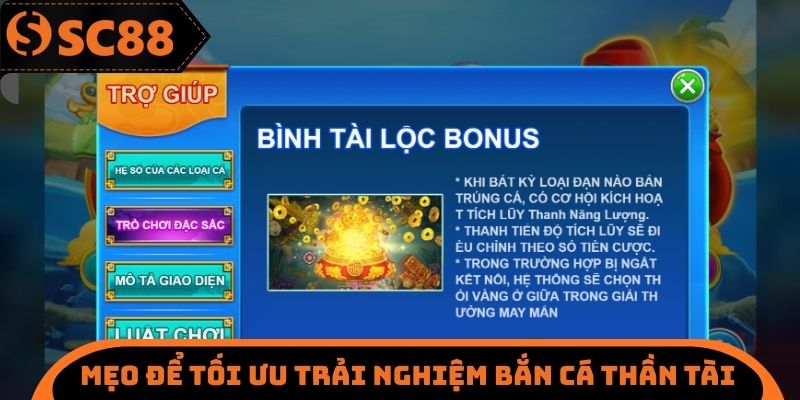 Mẹo để tối ưu trải nghiệm bắn cá thần tài